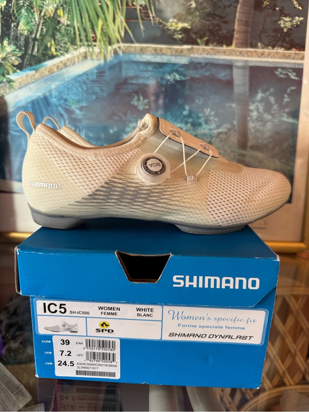 Shimano IC5 SH-IC500 Women’s Cycling Shoes SPD Cleats BOA White EU 39 US 7.2